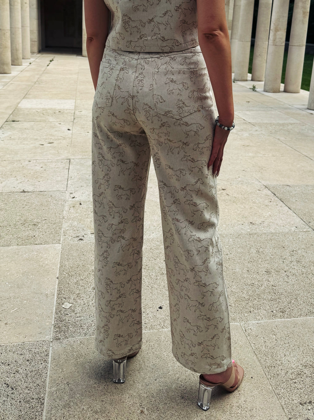 Ecru Brown Cavallo Trouser