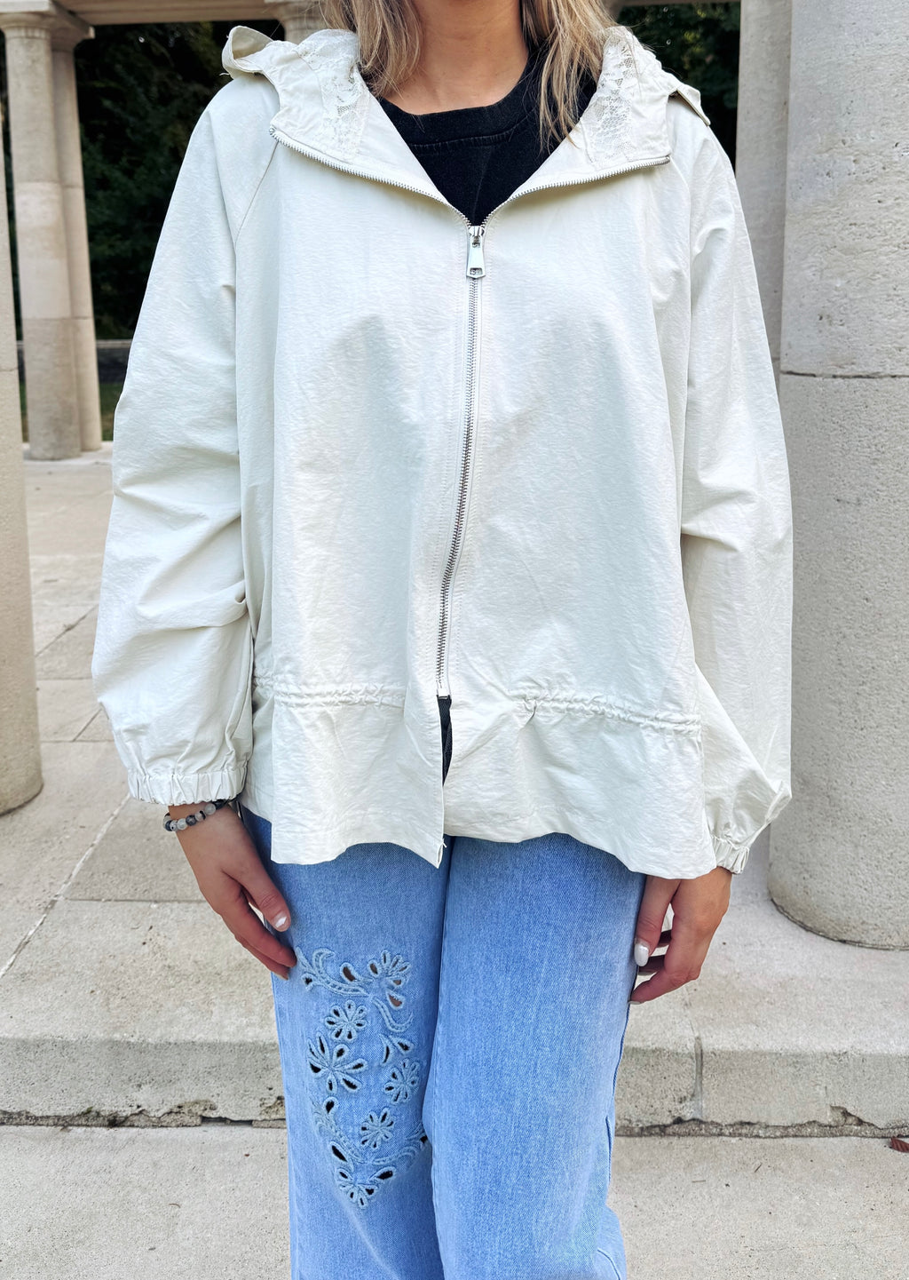 Light Beige Rainy Grace Jacket - dameskleding