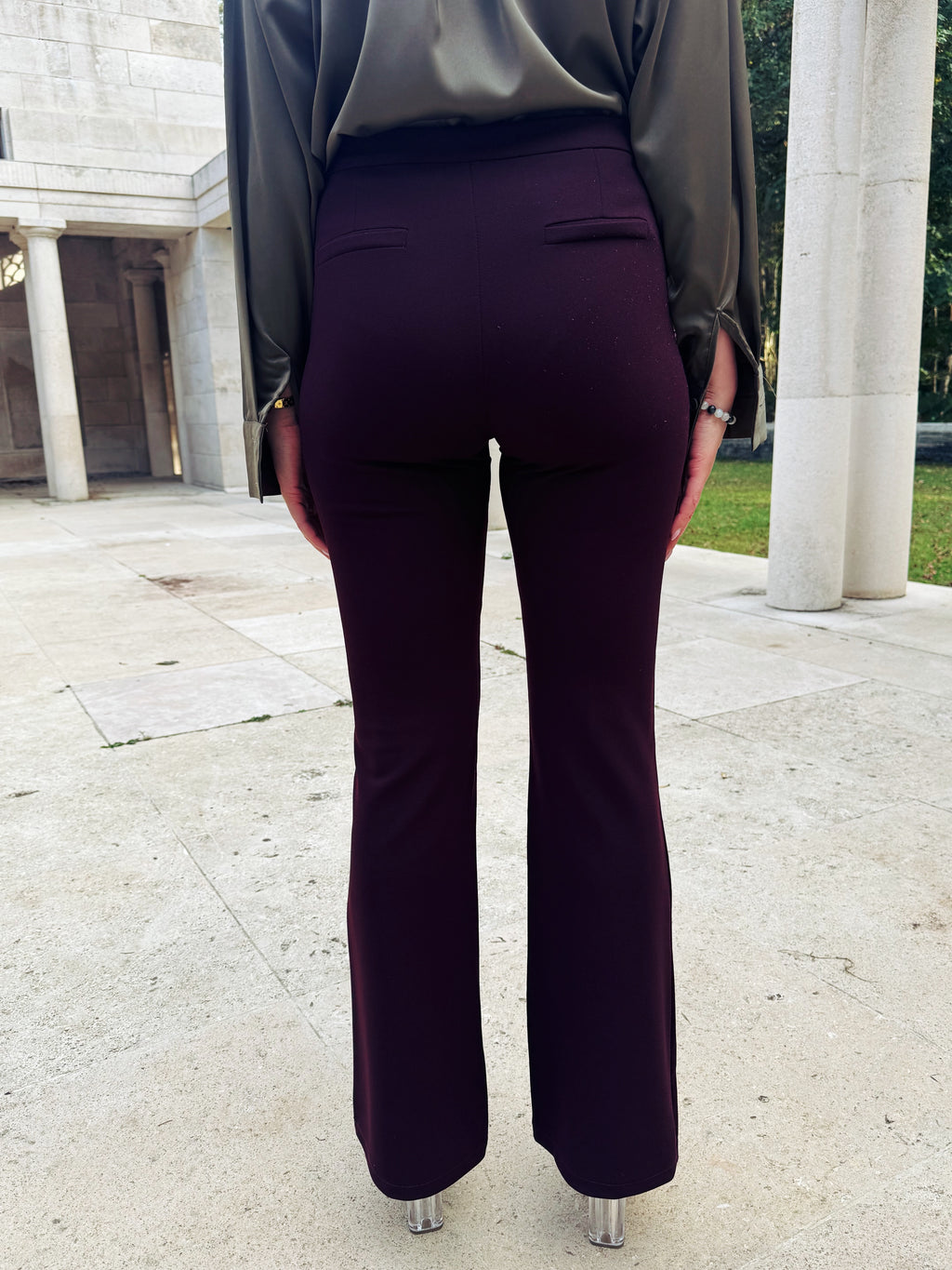 Aubergine Amara Trouser - Damesmode - Gabianna Fashion