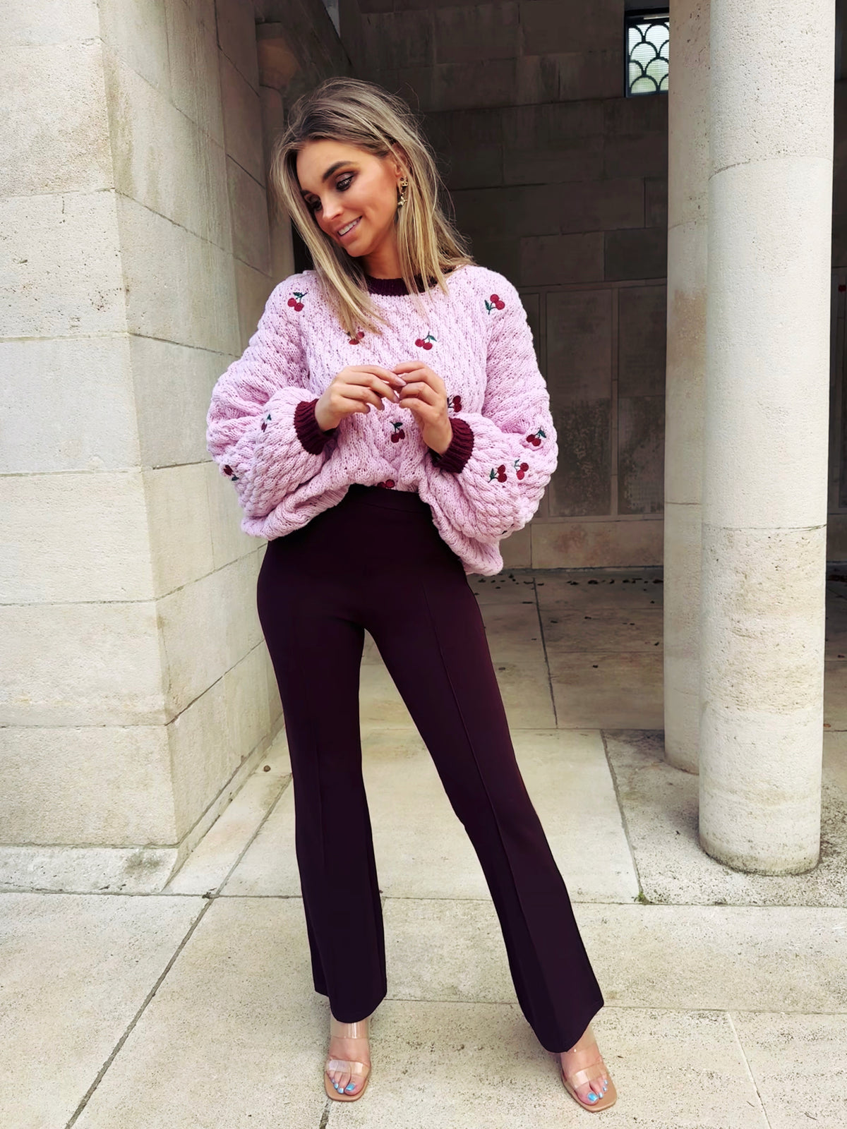 Aubergine Amara Trouser - Damesmode - Gabianna Fashion