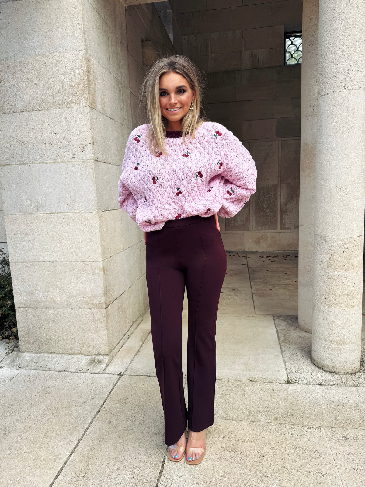 Aubergine Amara Trouser - Damesmode - Gabianna Fashion