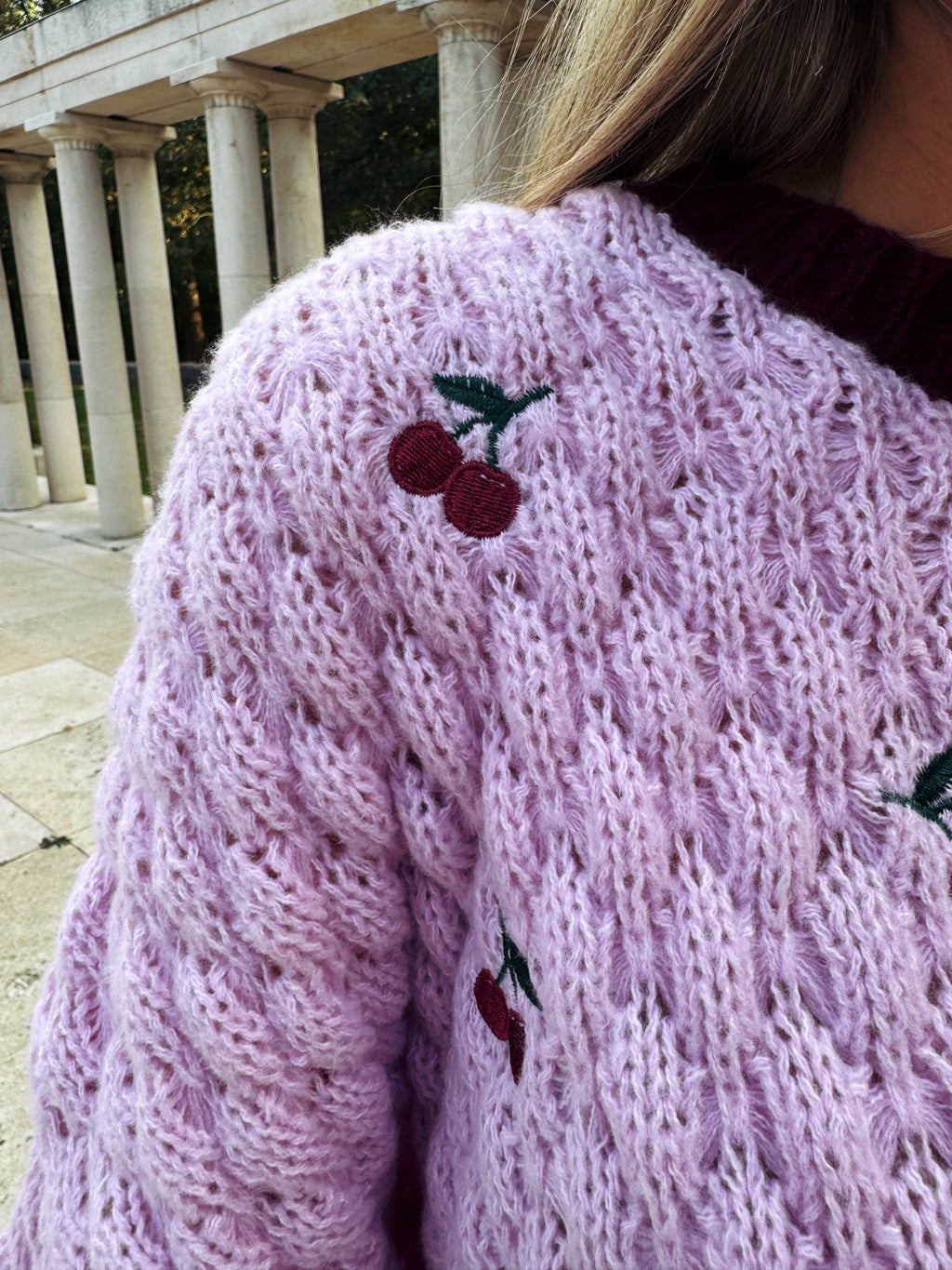 Pink Cherry Sweater - Damessweater - Gabianna Fashion